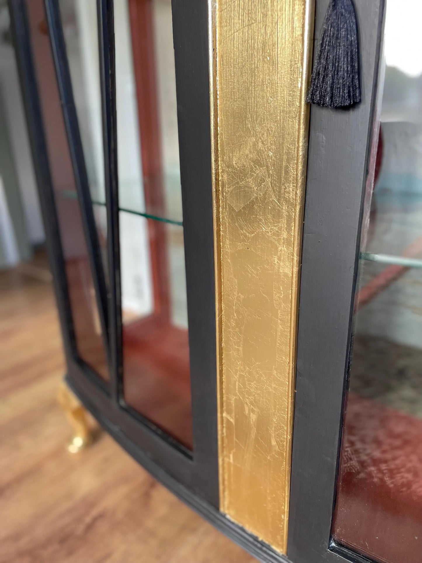 Flamingo Gold & Black Retro Drinks Cabinet