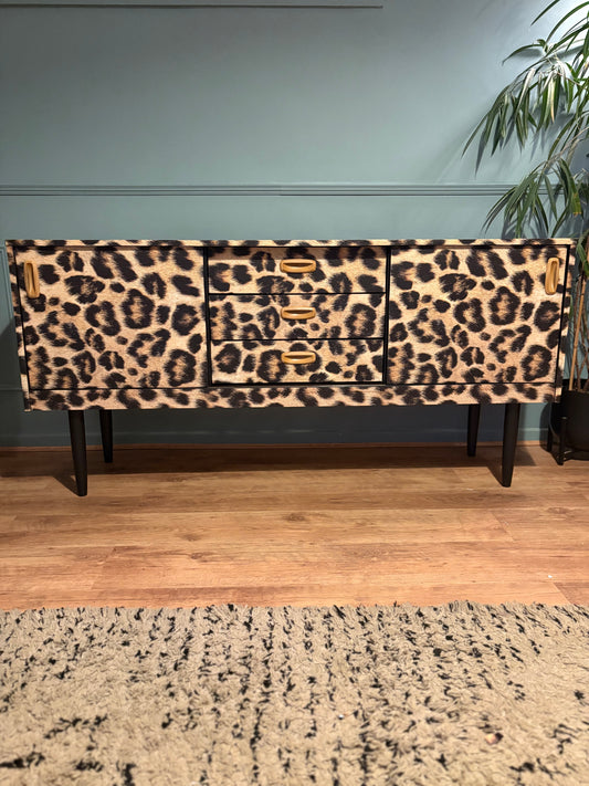 Schreiber Upcycled Leopard Sideboard