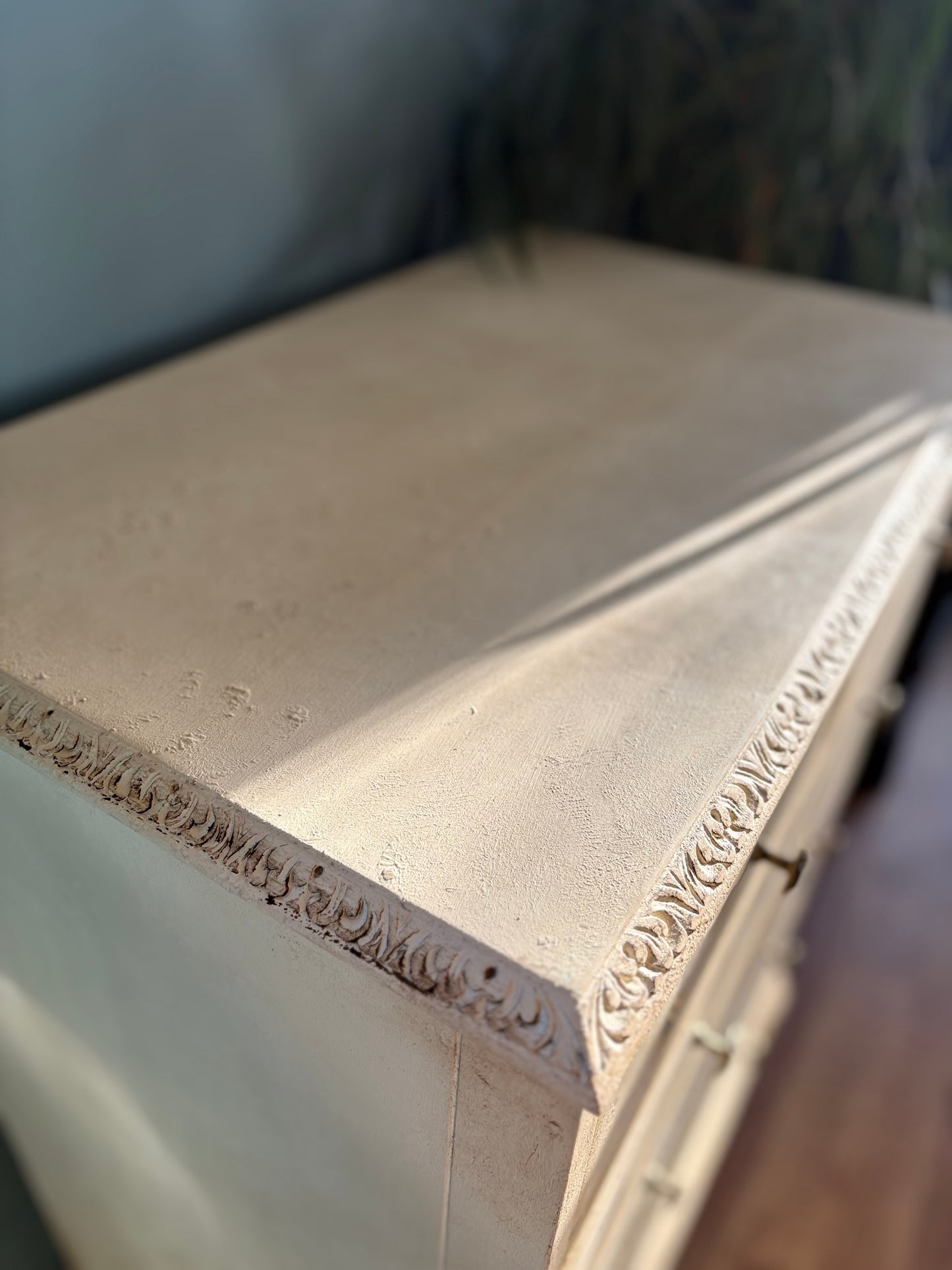 Beautiful cream floral painted chest of drawers redesign with prima