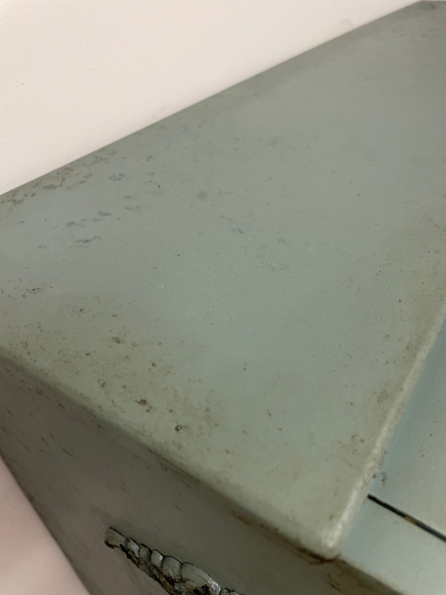 Vintage Antique Roll top sage Green teal Bureau