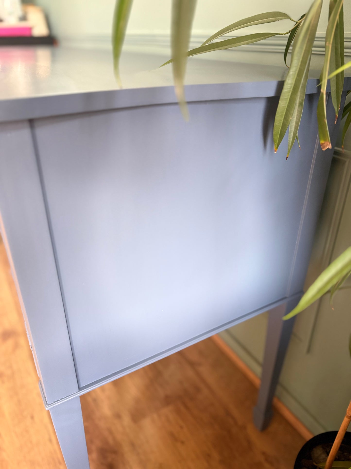Tulip Cottage Blue Floral Handpainted Refurbished Sideboard Storage Unit Upcycled - delivery included