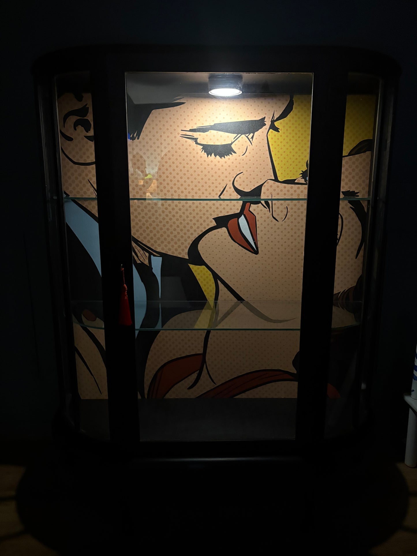 Black Pop Art Comic Upcycled Drinks Cocktail Display Cabinet - Delivery included uk