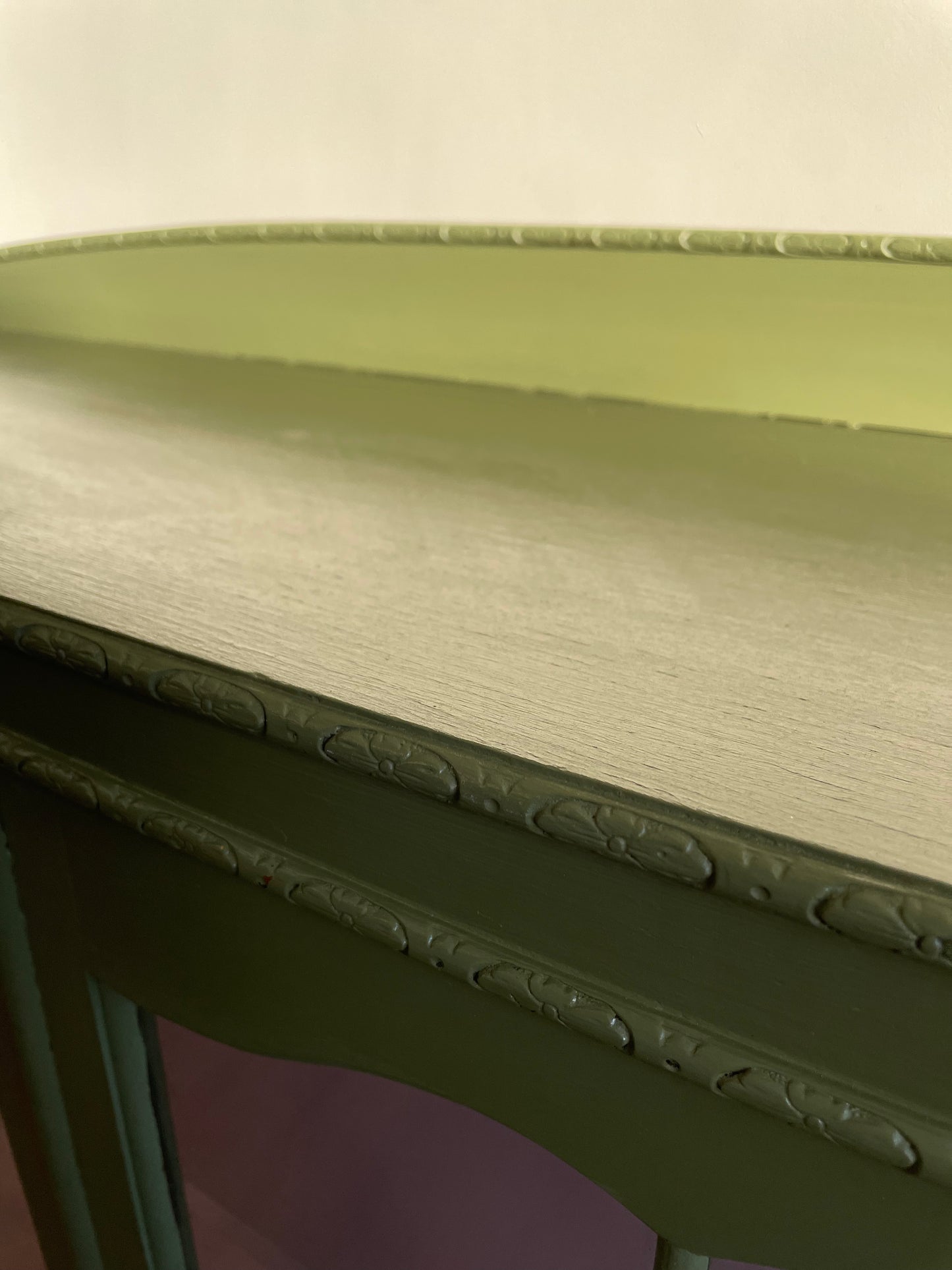 Olive Art Deco Pink Bespoke Vintage Antique floral Drinks Cabinet