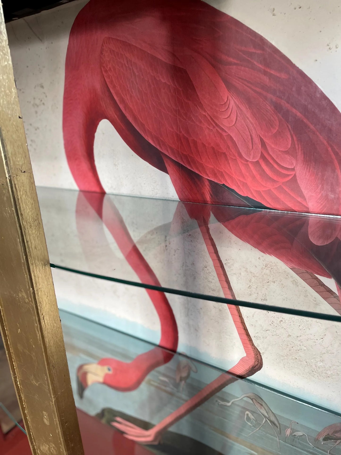 Flamingo Gold & Black Retro Drinks Cabinet