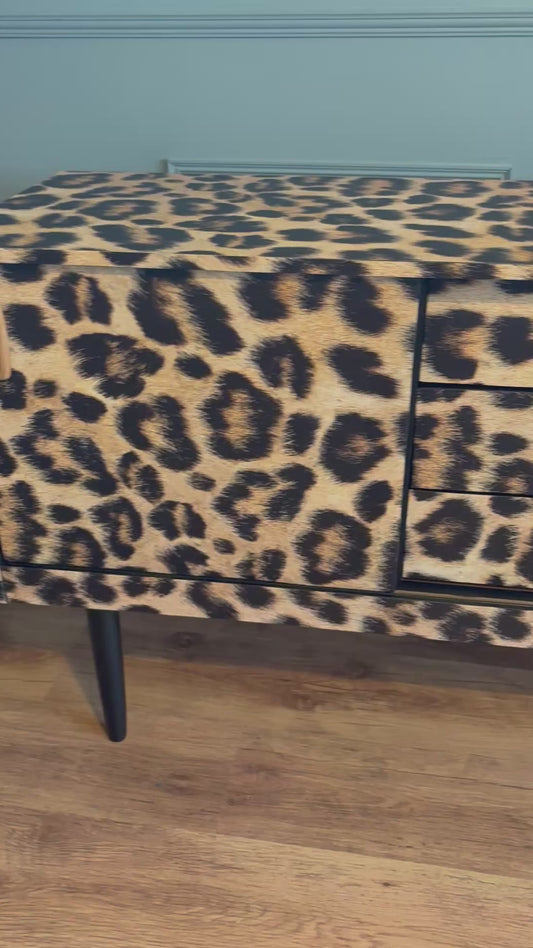 Schreiber Upcycled Leopard Sideboard